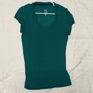 striped v neck